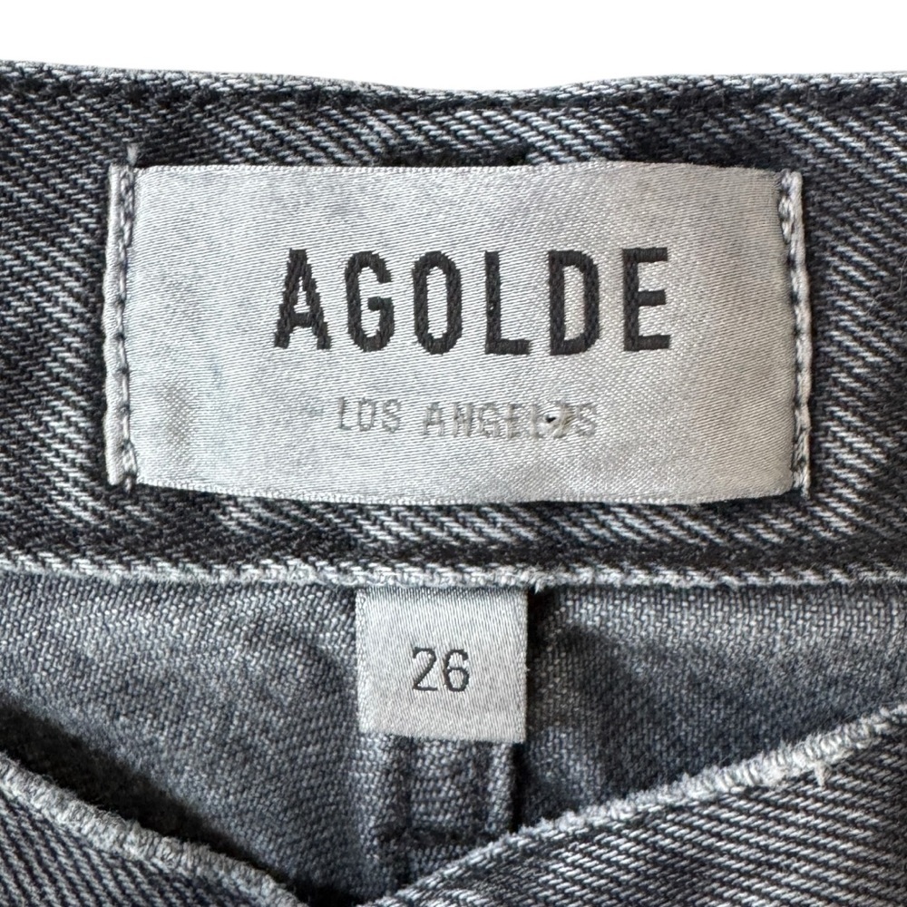 AGOLDE High-Rise Vintage Boot Denim Jean Black Gray Women’s Size 26 - Picture 9 of 11